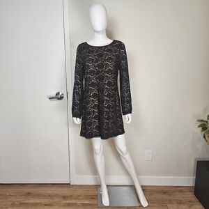 Gentle Fawn NWT Hannah Black Lace Mini Dress Sz M